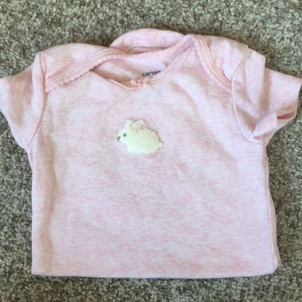 Carter’s Pink bunny onesie 6month